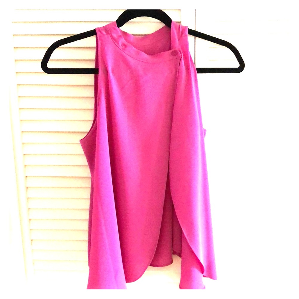 Wrap blouse top- fuschia